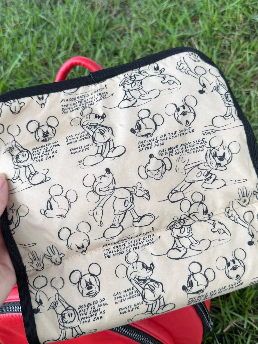Disney Baby Red & freshly picked Mini Backpack with Mickey Sketch Lining